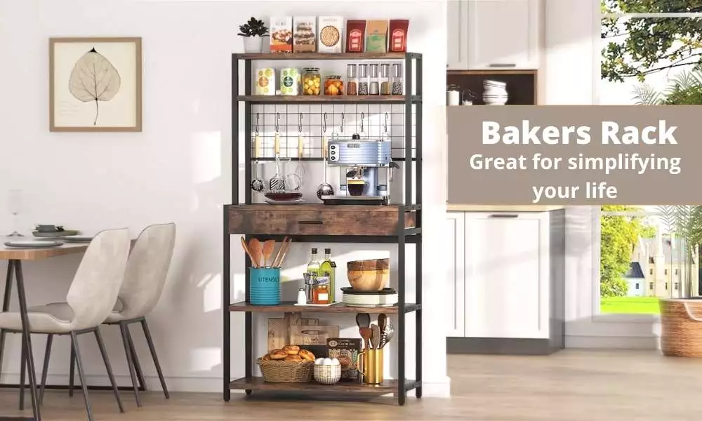 How to Decorate a Bakers Rack in Dining Room