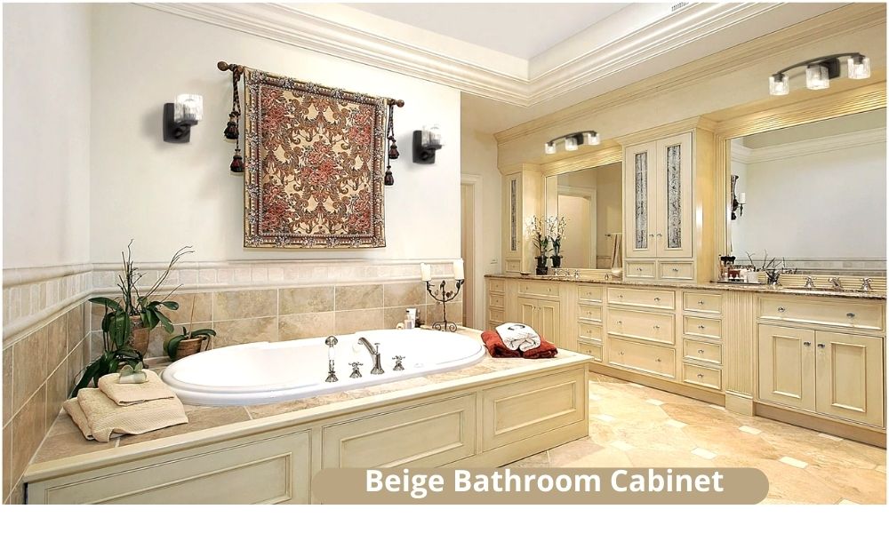  Beige Bathroom Cabinet Decor