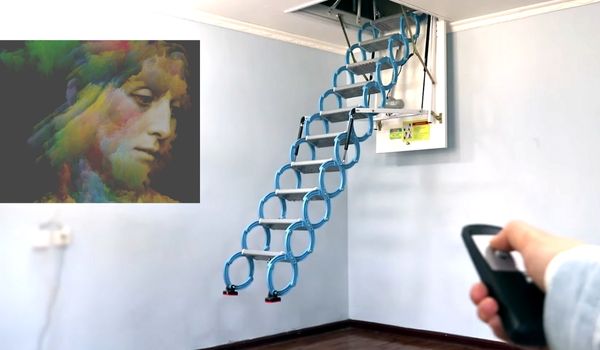 Small Electric Auto Folding Staircase