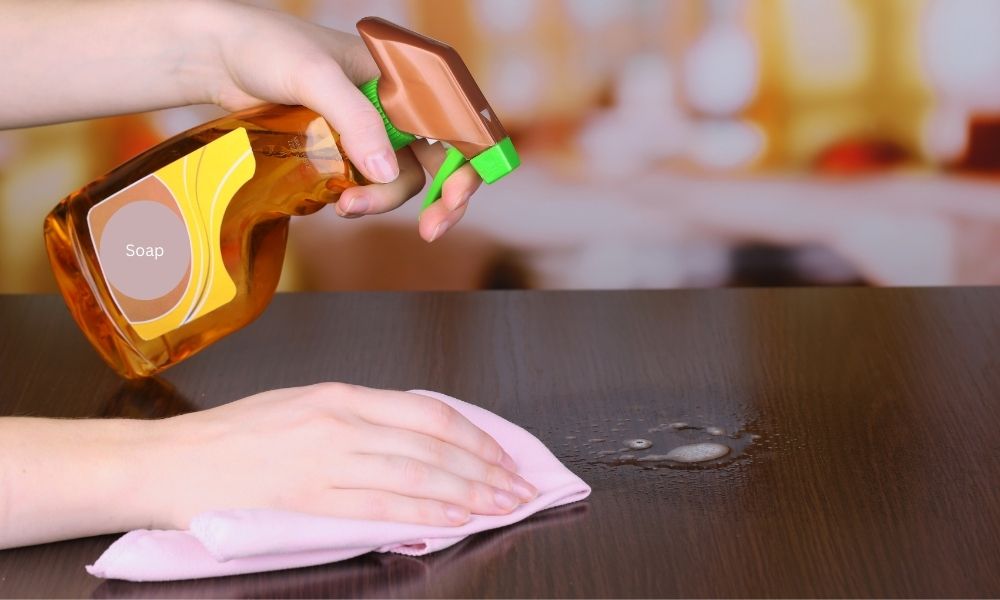 Clean the furniture with soap and water 
