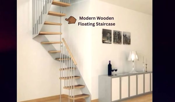 Modern Wooden Floating Staircase