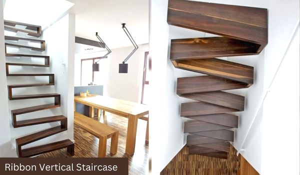 Ribbon Vertical Staircase for small space