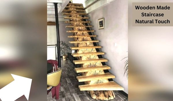 Wooden Made Staircase Natural Touch