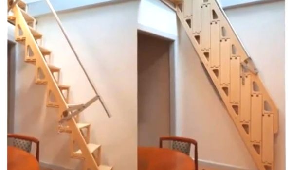 Folding Iron Staircase