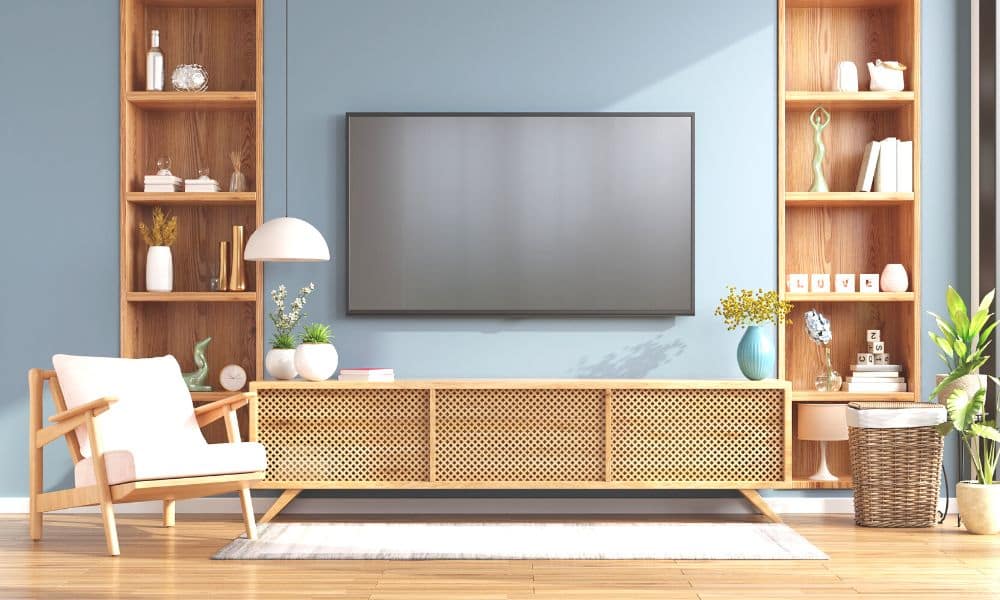 Living Room TV Wall Shelves