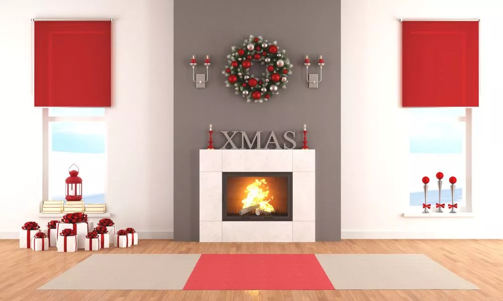 Decoration with Fireplace 