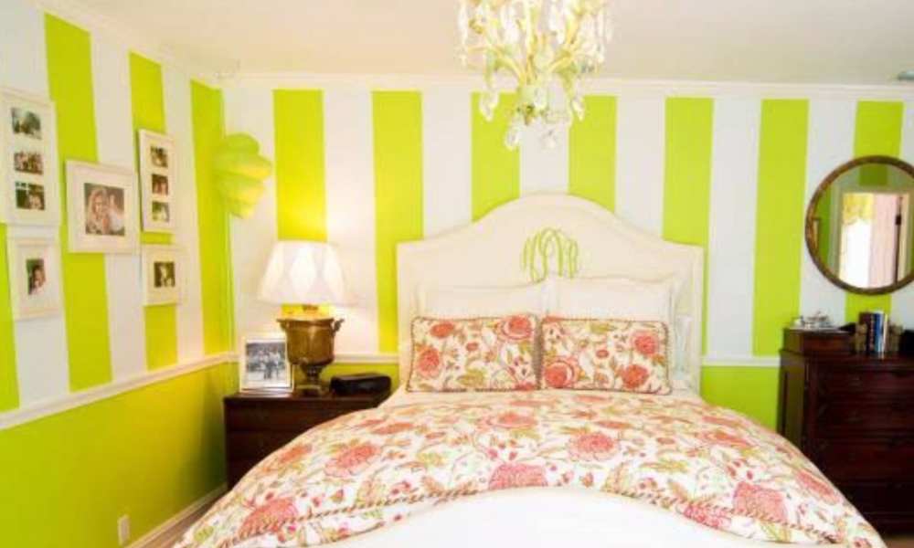 Gorgeous Color Combination  Lemon Green and Beige 