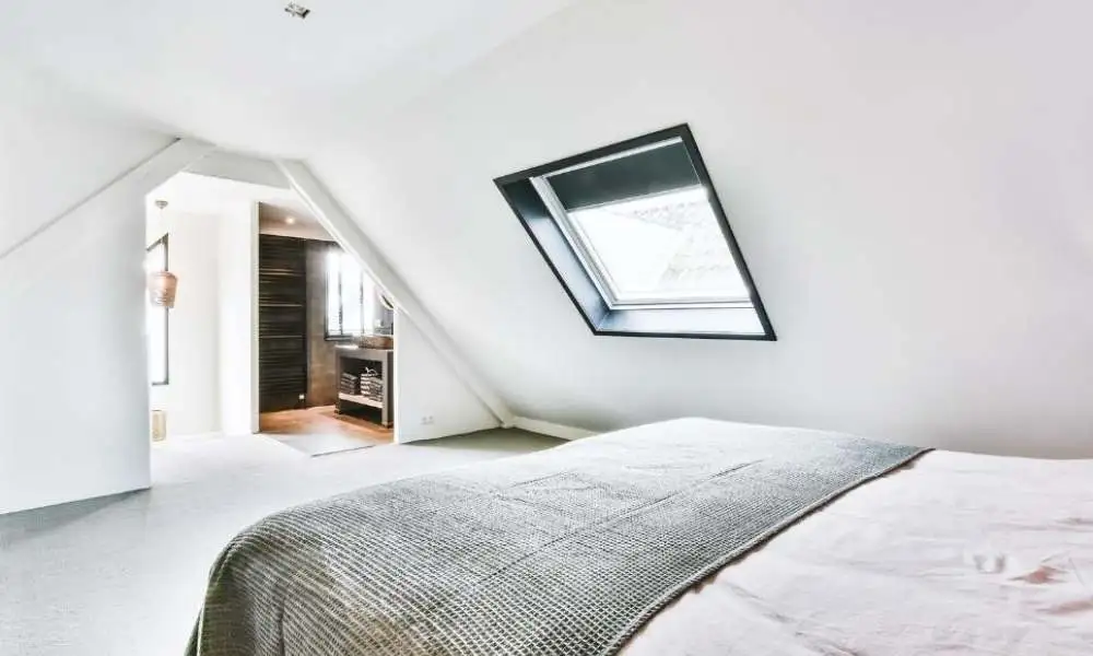 Skylight on Slanted Wall Bedroom