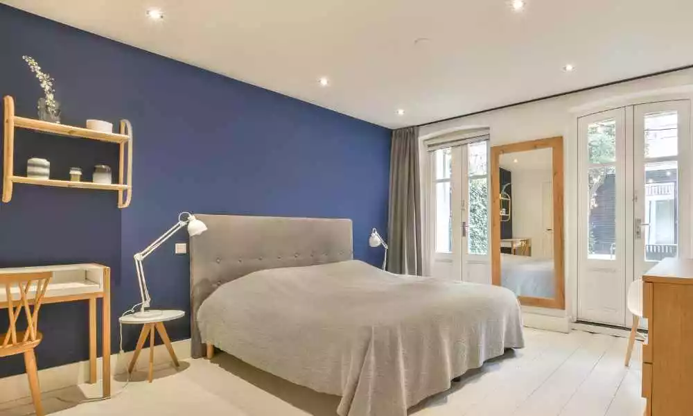 Blue Two Colour Combination for Bedroom Walls