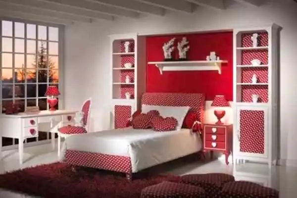 Maroon And White Bedrooms