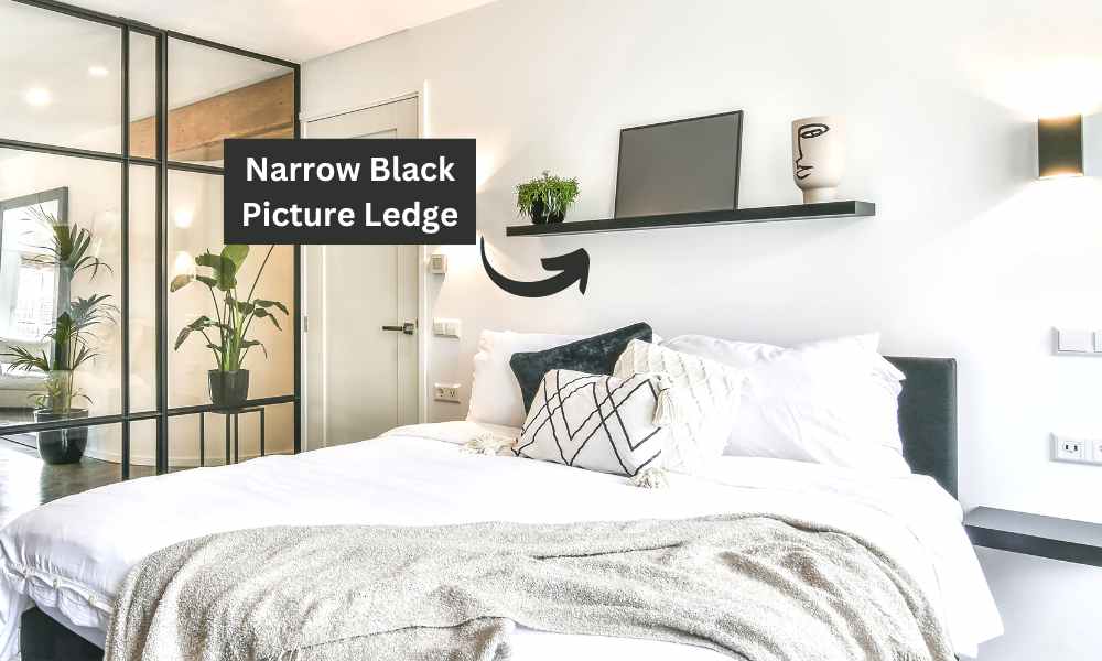 Narrow Black Picture Ledge