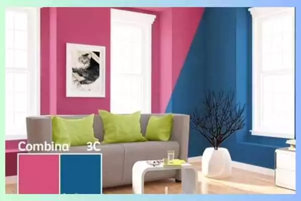 Pink And Blue Colour Combination