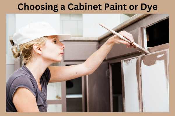 Choosing a cabinet paint or dye
