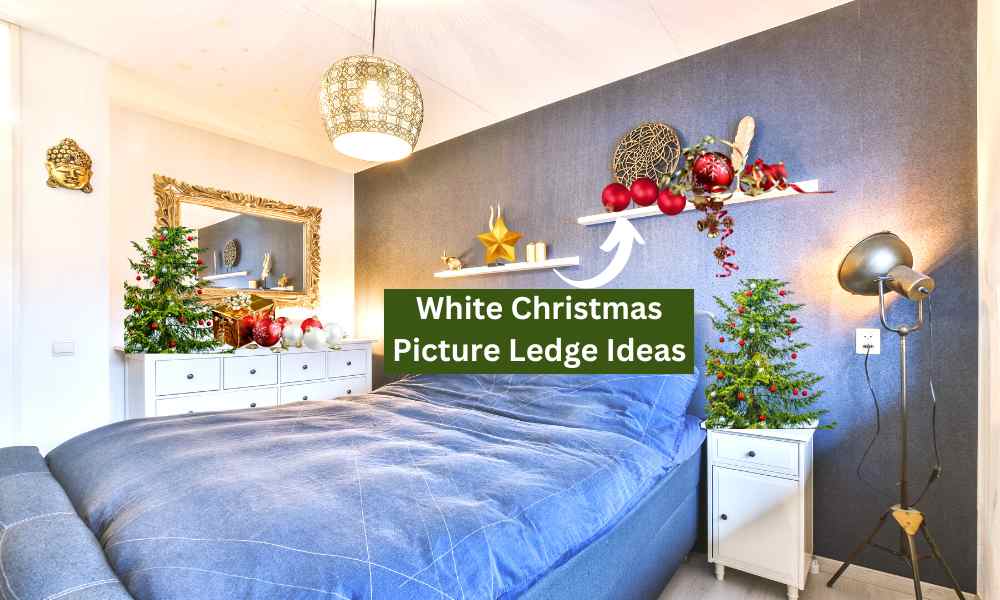 White Christmas Picture Ledge Ideas