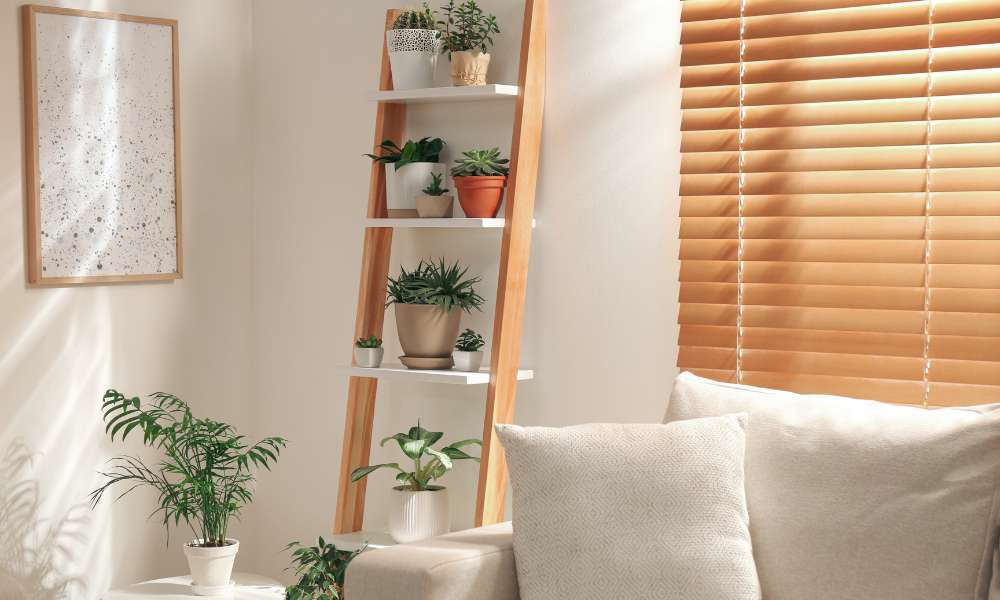 Living Room Ladder Shelf Decor Ideas